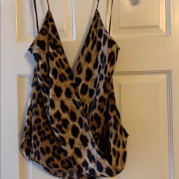 Leopard Printed V Shaped Camisole Nighty